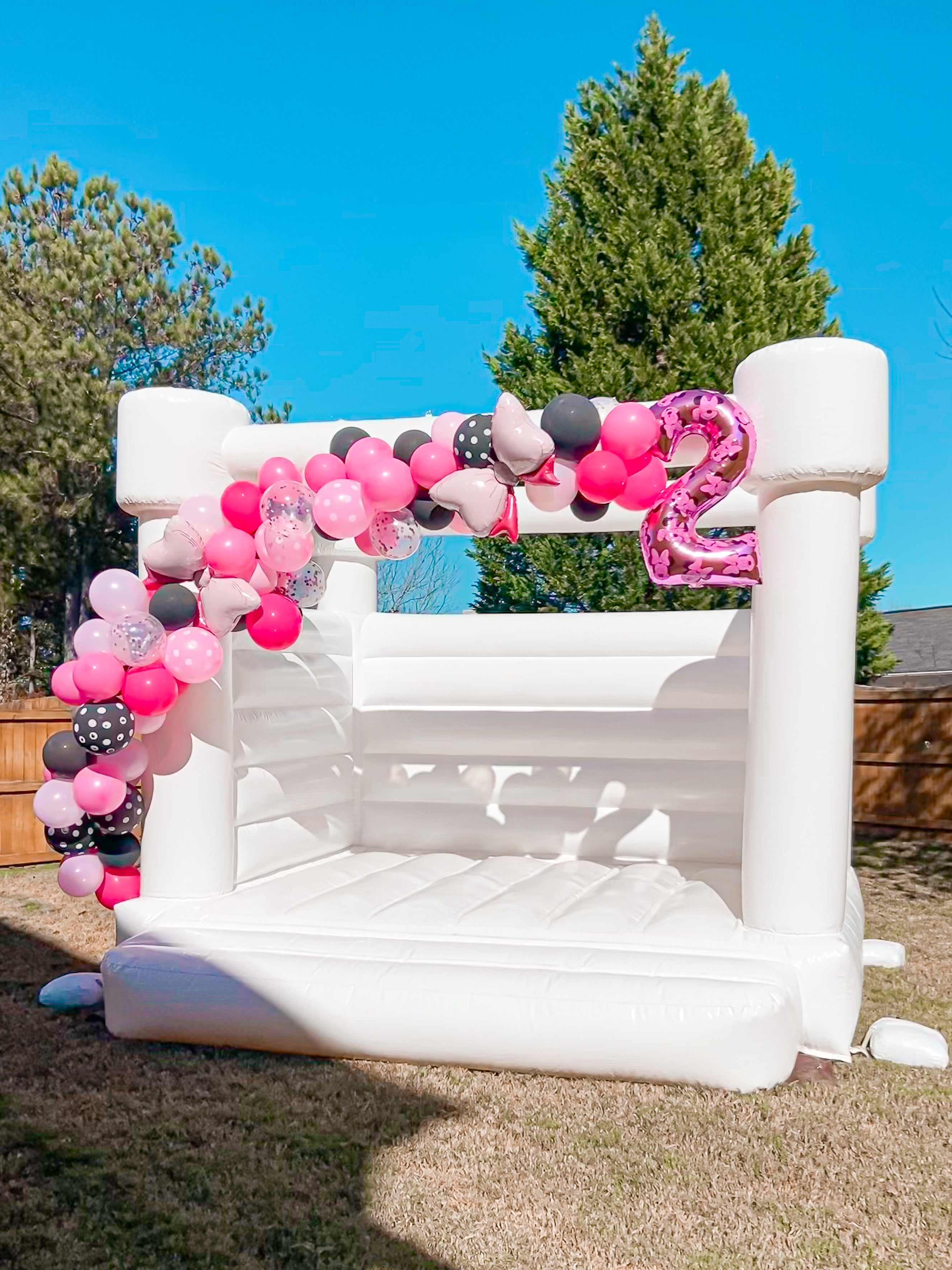 white bounce house rental atlanta