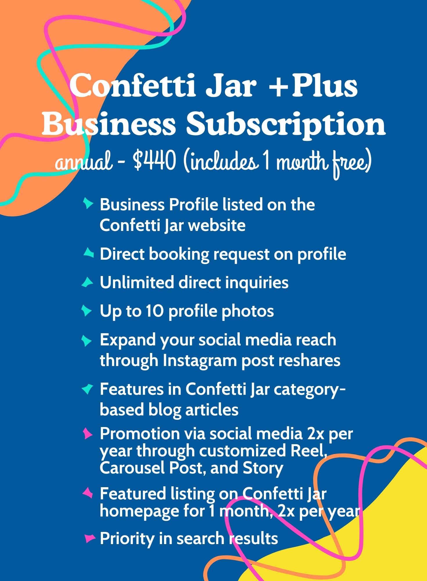 Confetti Jar +Plus Business Subscription - ANNUAL
