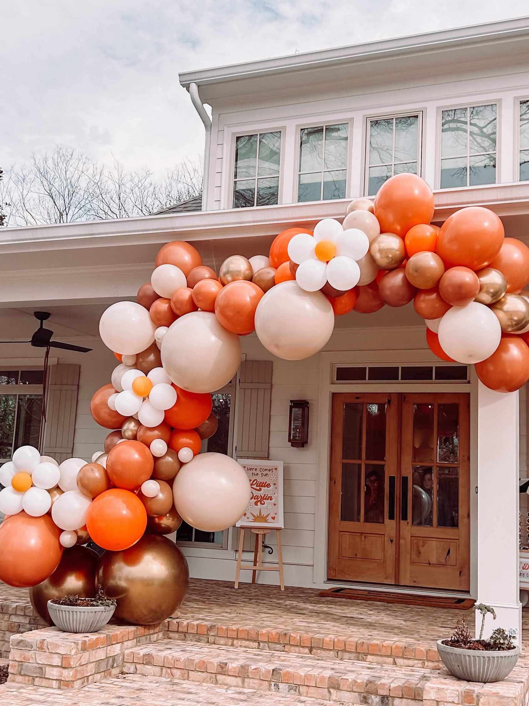 Balloon Design in Front of House for Birthday Party in Johns Creek Georgia | Confetti Jar