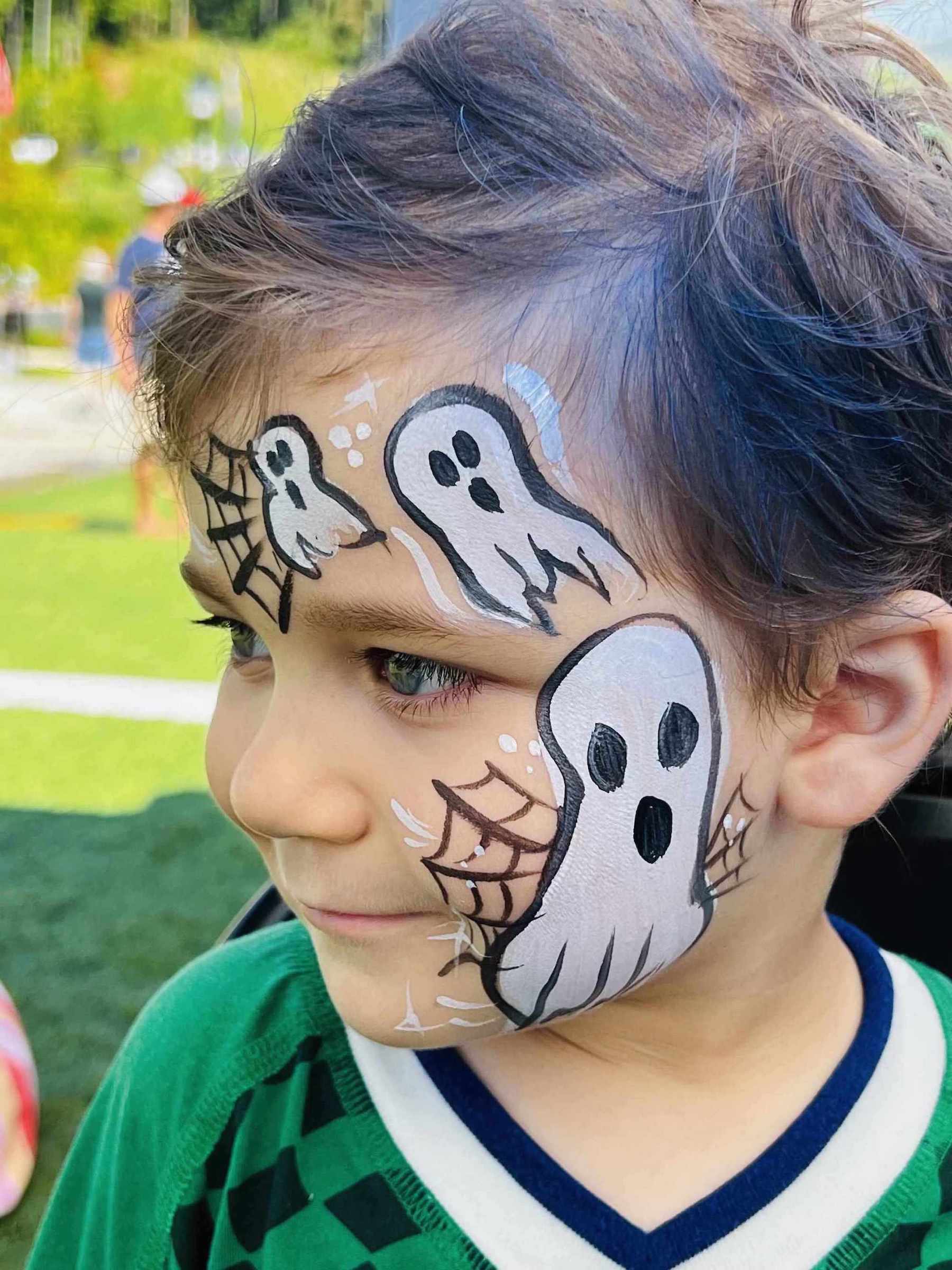 Boy with Face Painting Alpharetta Georgia | Confetti Jar