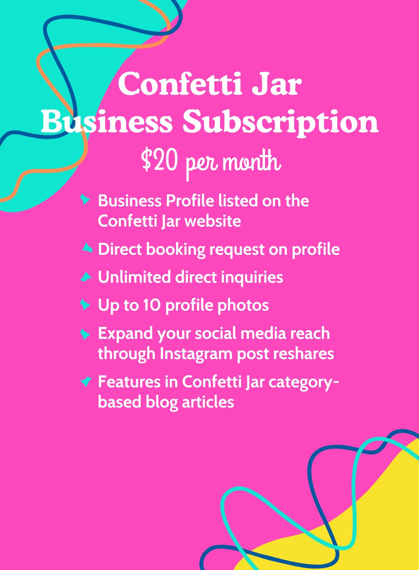 Confetti Jar Business Subscription