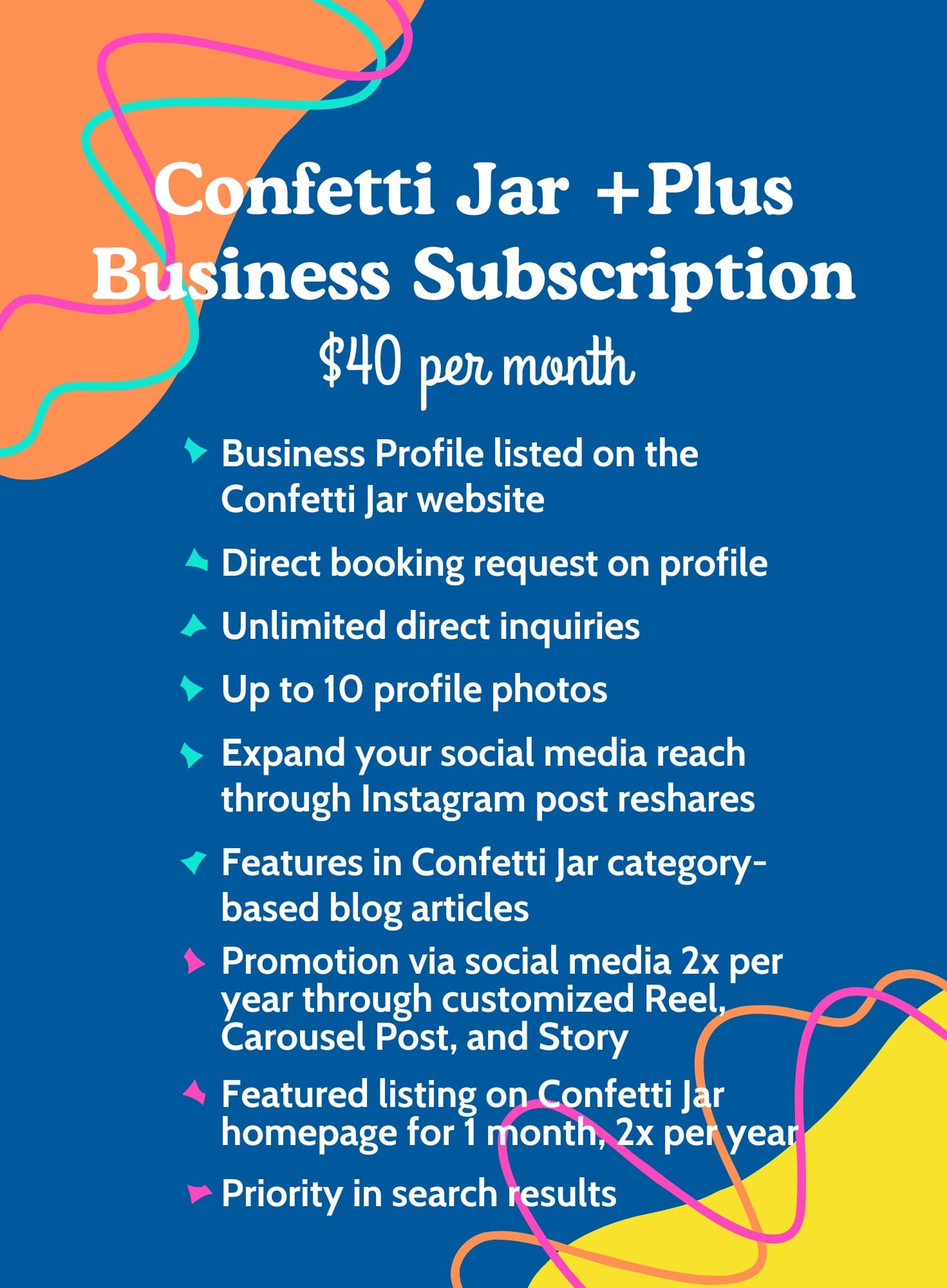 Confetti Jar +Plus Business Subscription