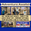 Fun Zone at Freedom Mill Axe Throwing | Confetti Jar