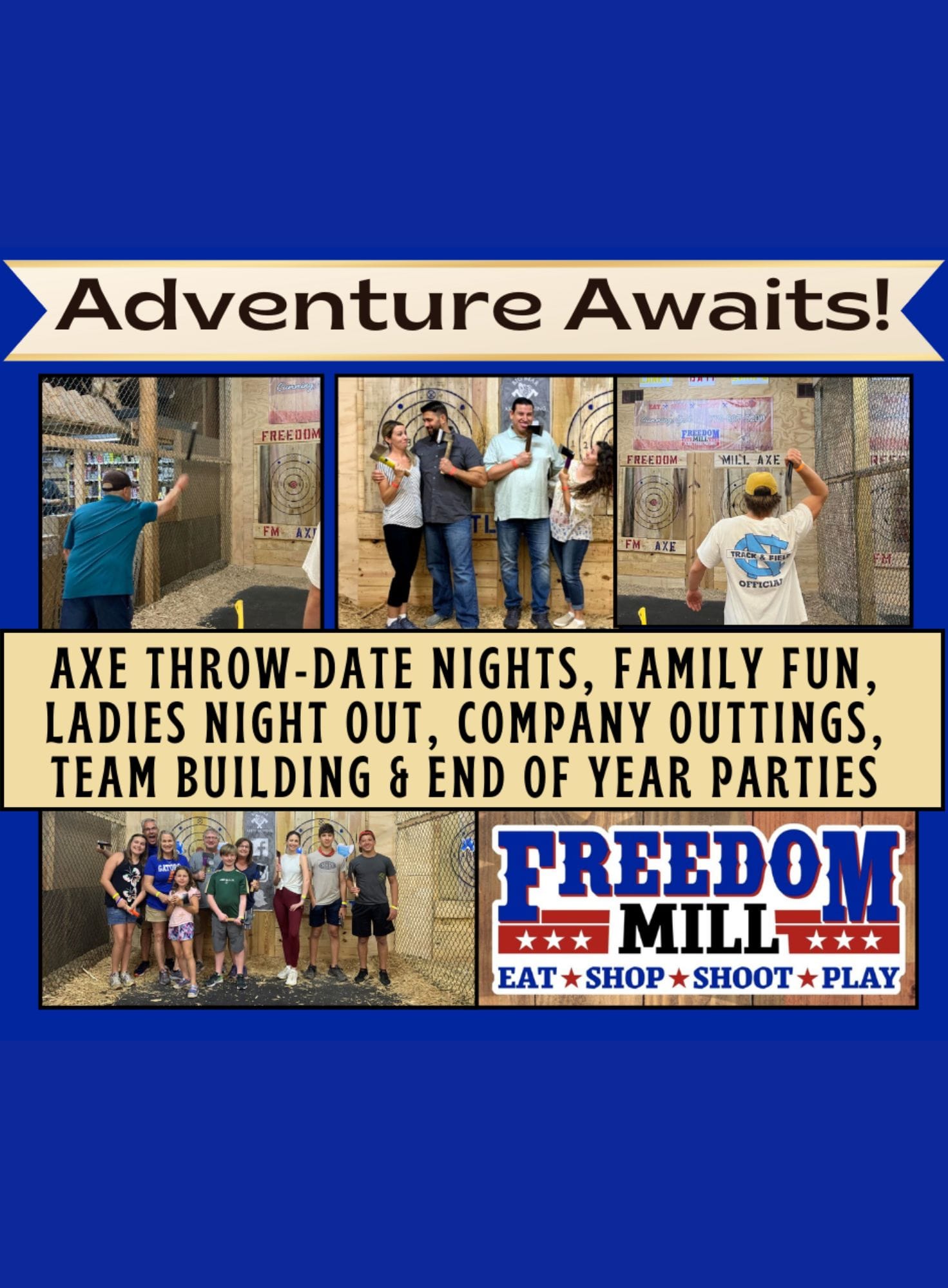 Fun Zone at Freedom Mill Axe Throwing | Confetti Jar