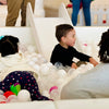 Kids playing in toddler slide and ball pit rental in Atlanta