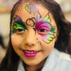 Girl with Butterfly Face Painting at Birthday Party | Confetti Jar