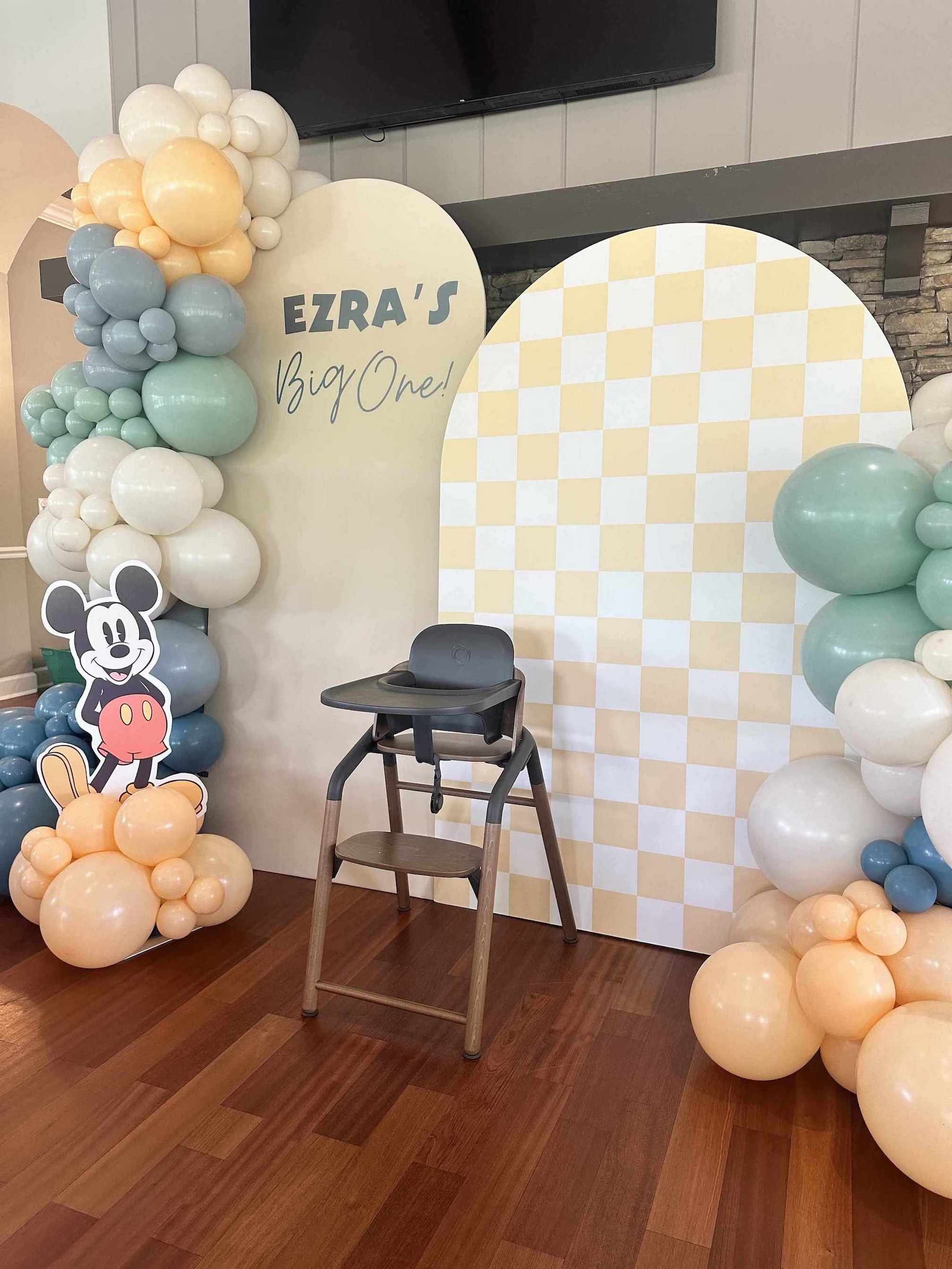 Mickey Mouse Theme Balloon Backdrop Suwanee Georgia | Confetti Jar