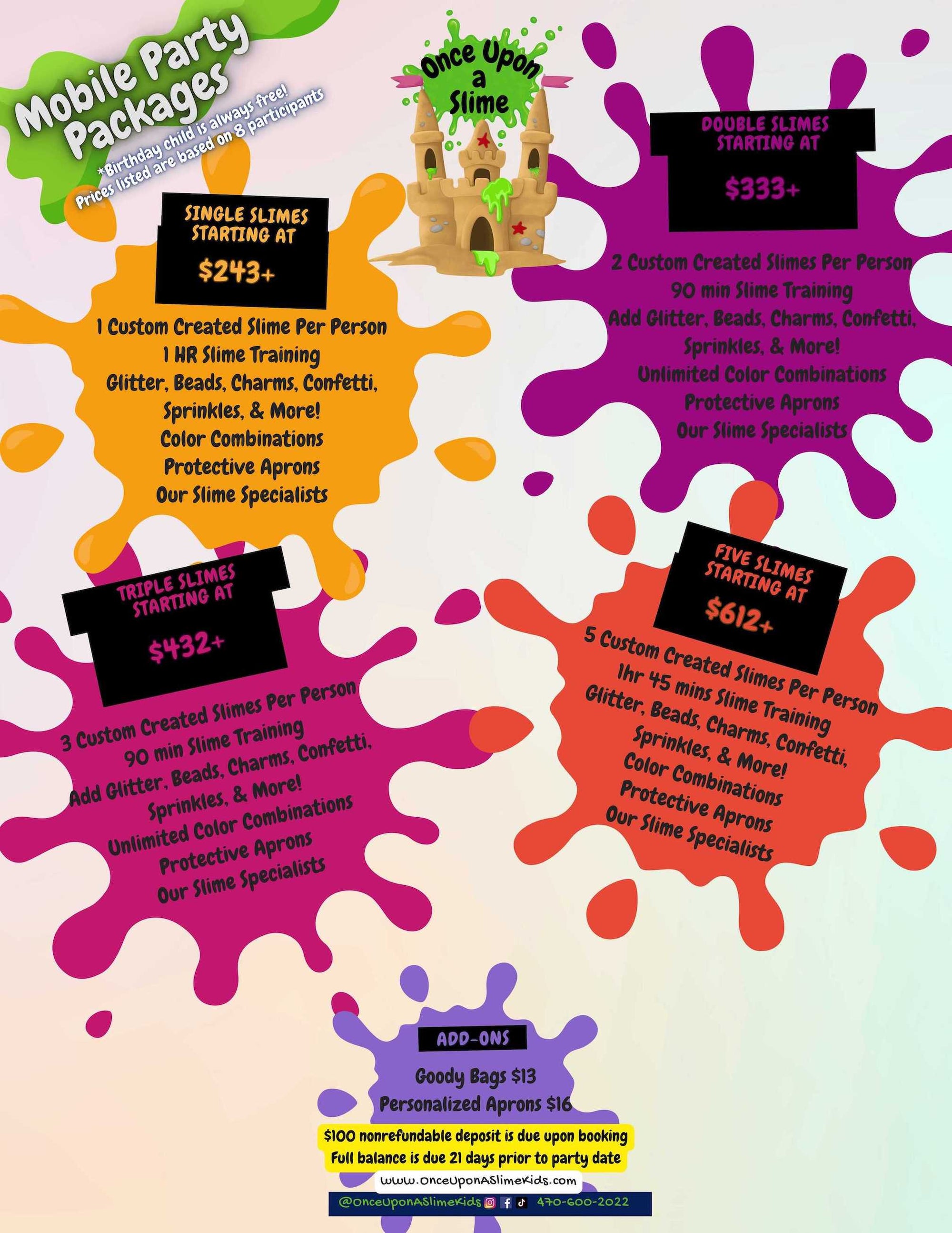 Slime Birthday Party Atlanta Packages | Confetti Jar