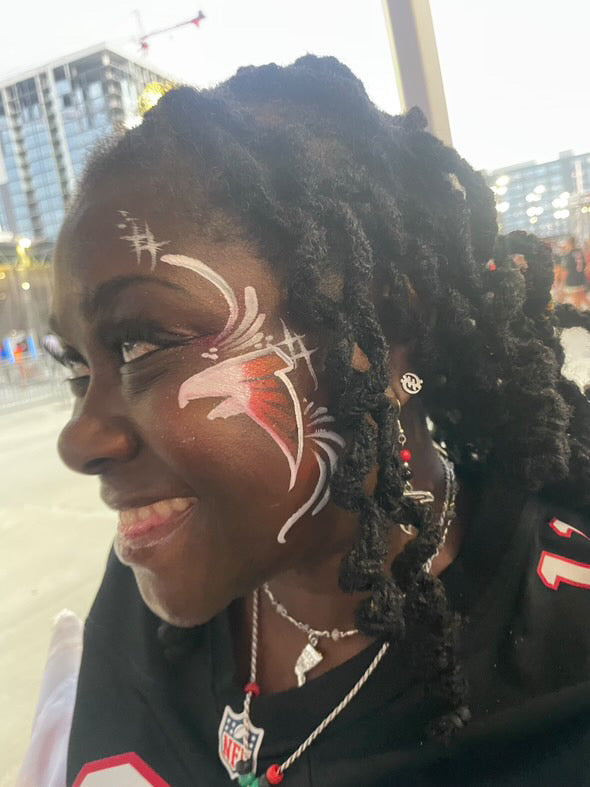 Falcons Face Painting Atlanta | Confetti Jar