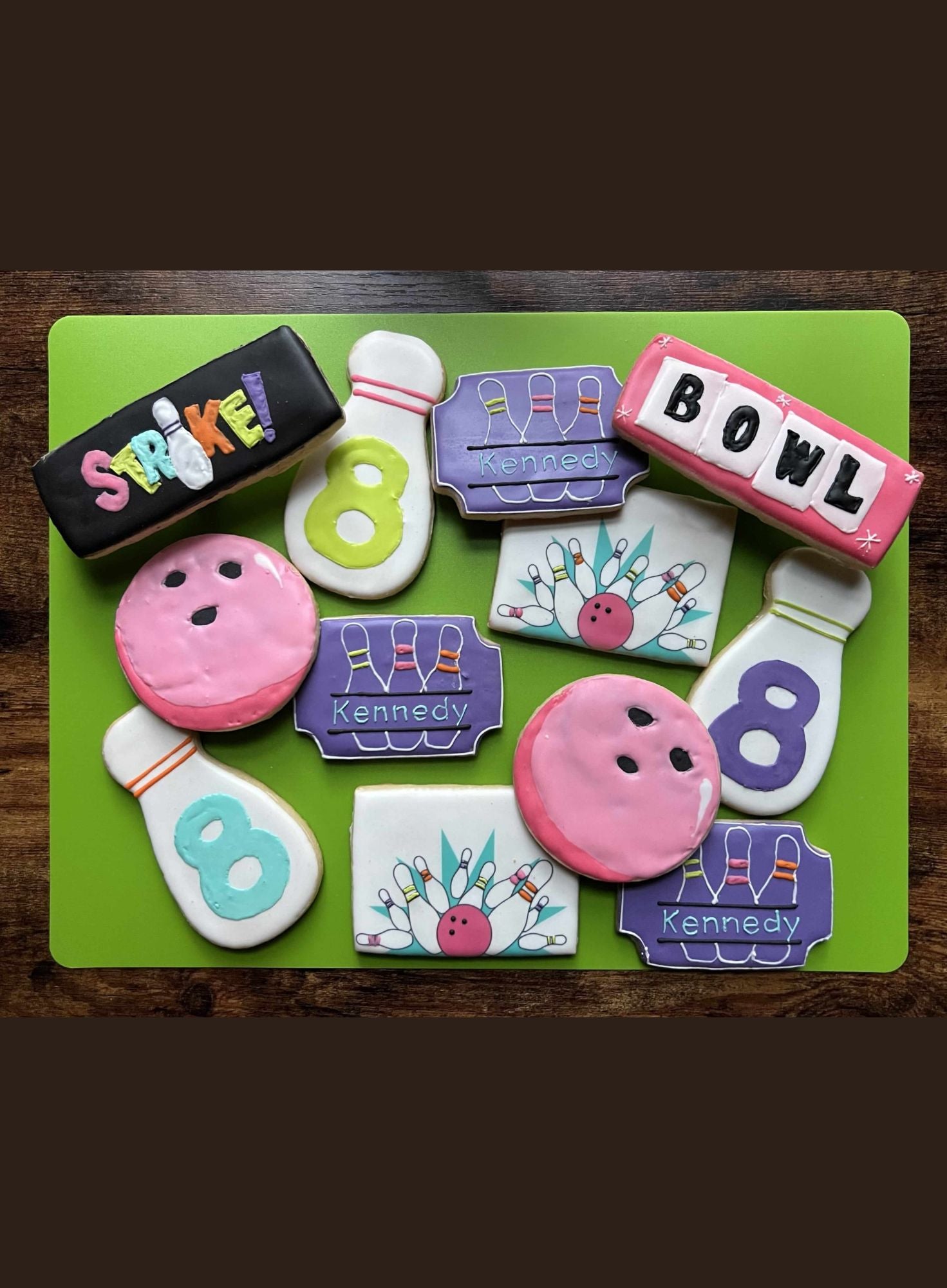 Bowling Themed Cookies | Confetti Jar