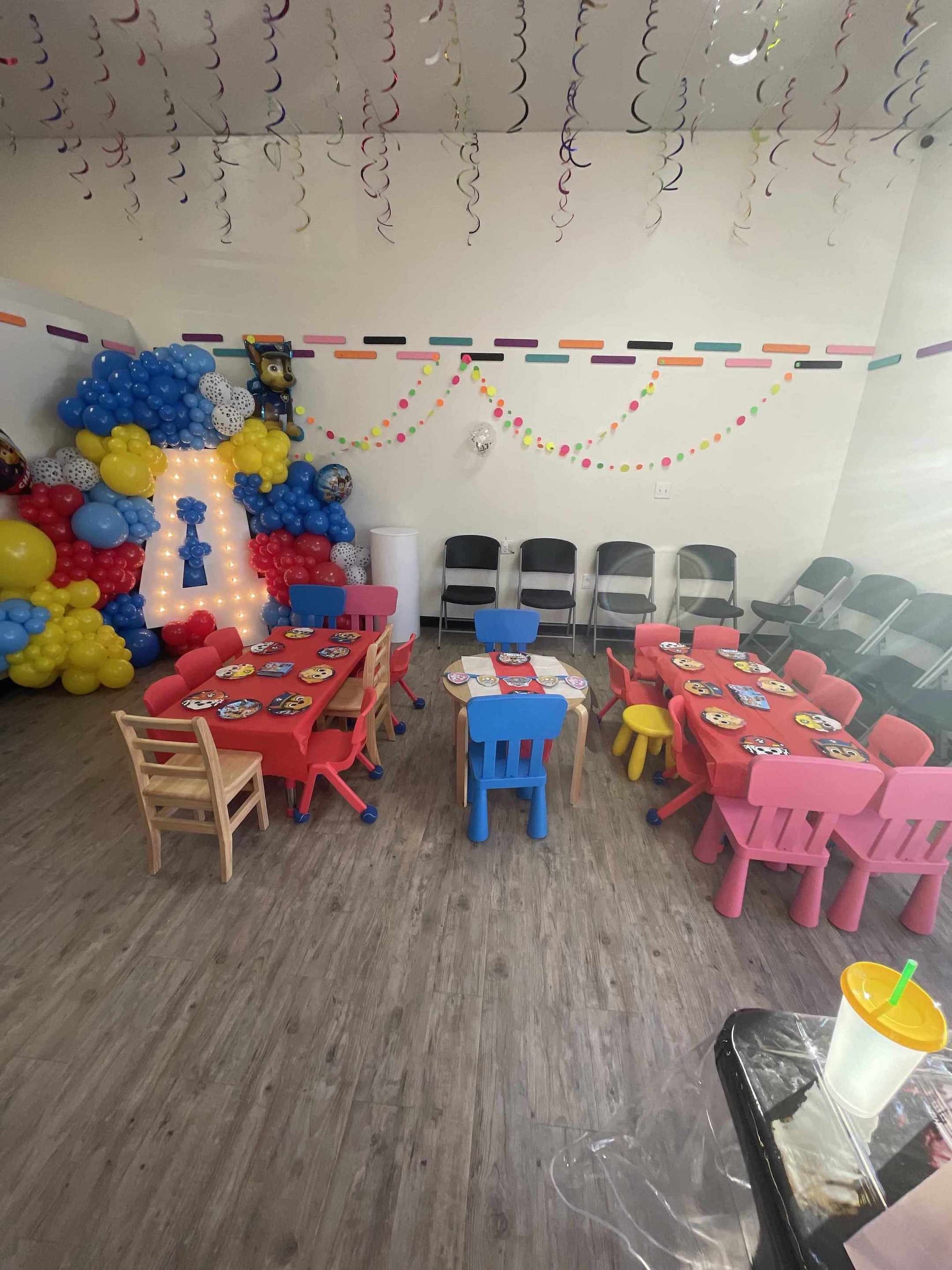 Birthday Party Room at We Rock the Spectrum Kids Gym Atlanta | Confetti Jar