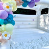 White Bounce House Rental Atlanta with Flower Decals | Confetti Jar