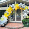 Yellow and Sliver Balloon Decoration for Kids Party Entrance | Confetti Jar